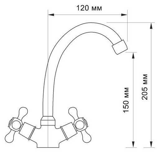 Смеситель для кухни (мойки) ZEIN Z20380104 фотография 7