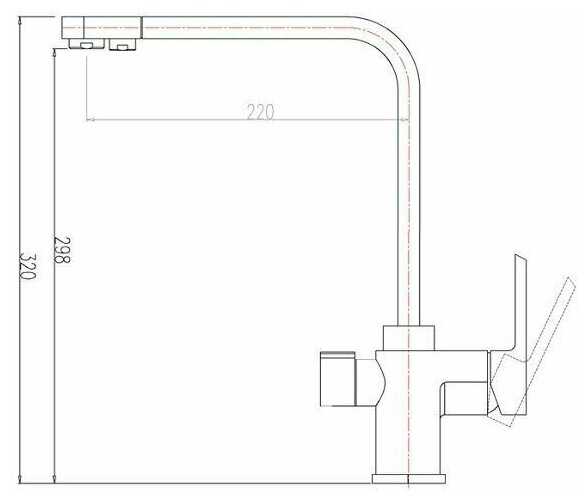 Смеситель для кухни с подключением к фильтру ZORG ZR 334 YF NIKEL CLEAN WATER, никель фотография 1