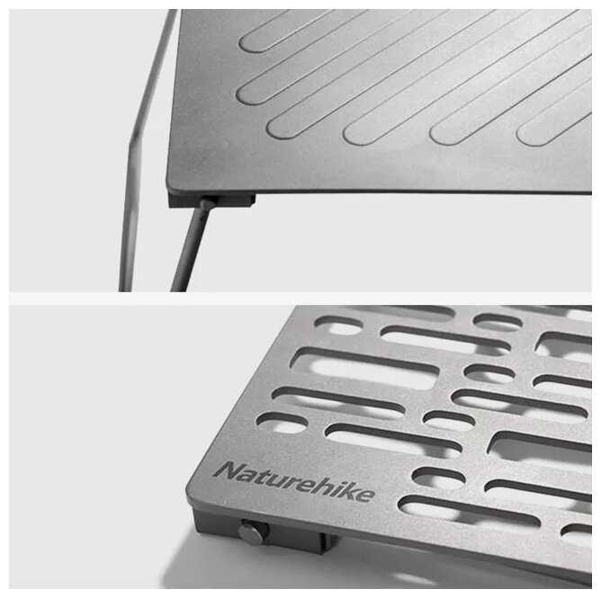 Гриль Naturehike титановый складной Nh20Sk015, 33х24.5х17.5 см фотография 2