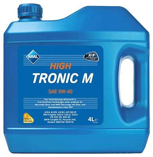 Синтетическое моторное масло ARAL High Tronic M SAE 5W-40 фотография 1