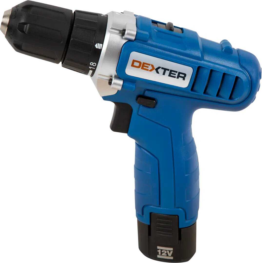 Дрель аккумуляторная Dexter ML-CD62-120S, 12 В Li-ion 1.5 Ач фотография 1