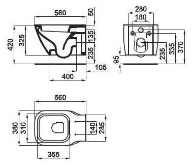 Чаша унитаза Noken Essence-C 100099844 с горизонтальным выпуском фотография 1