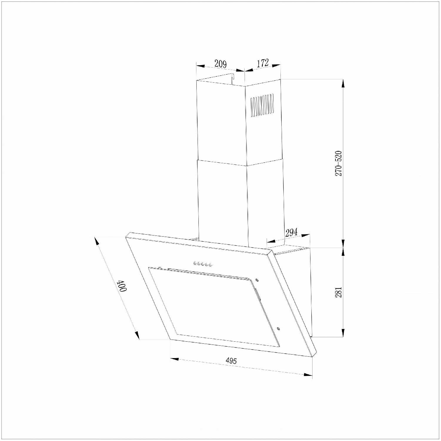 Кухонная Вытяжка Hebermann Hbkh 50.3 B фотография 1