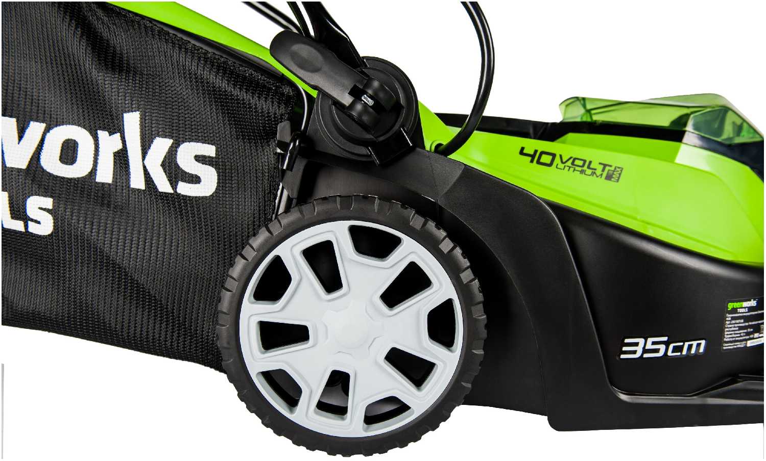 Аккумуляторная газонокосилка Greenworks G40LM35 фотография 13