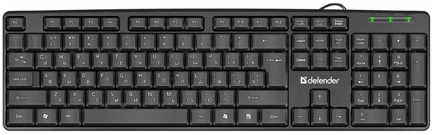 Клавиатура Defender Element HB-520 USB полноразмерная