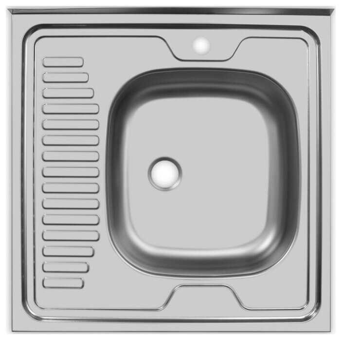 Накладная кухонная мойка UKINOX Standart STD 600.600 ---5C 0RS, 60х60см, нержавеющая сталь