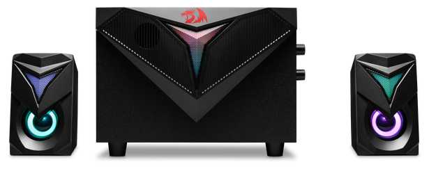 Колонки для компьютера Redragon Toccata 11 Вт , акустическая система 2.1 , RGB , питание от USB фотография 1