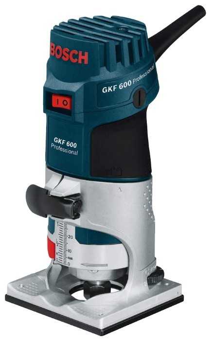 Кромочный (триммер) фрезер BOSCH GKF 600 Professional + оснастка, 600 Вт