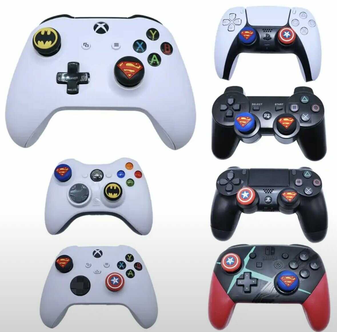 Защитные силиконовые накладки для джойстика PS5 DualSense, PS4 DualShock, Xbox 360 Xbox One Series фотография 11
