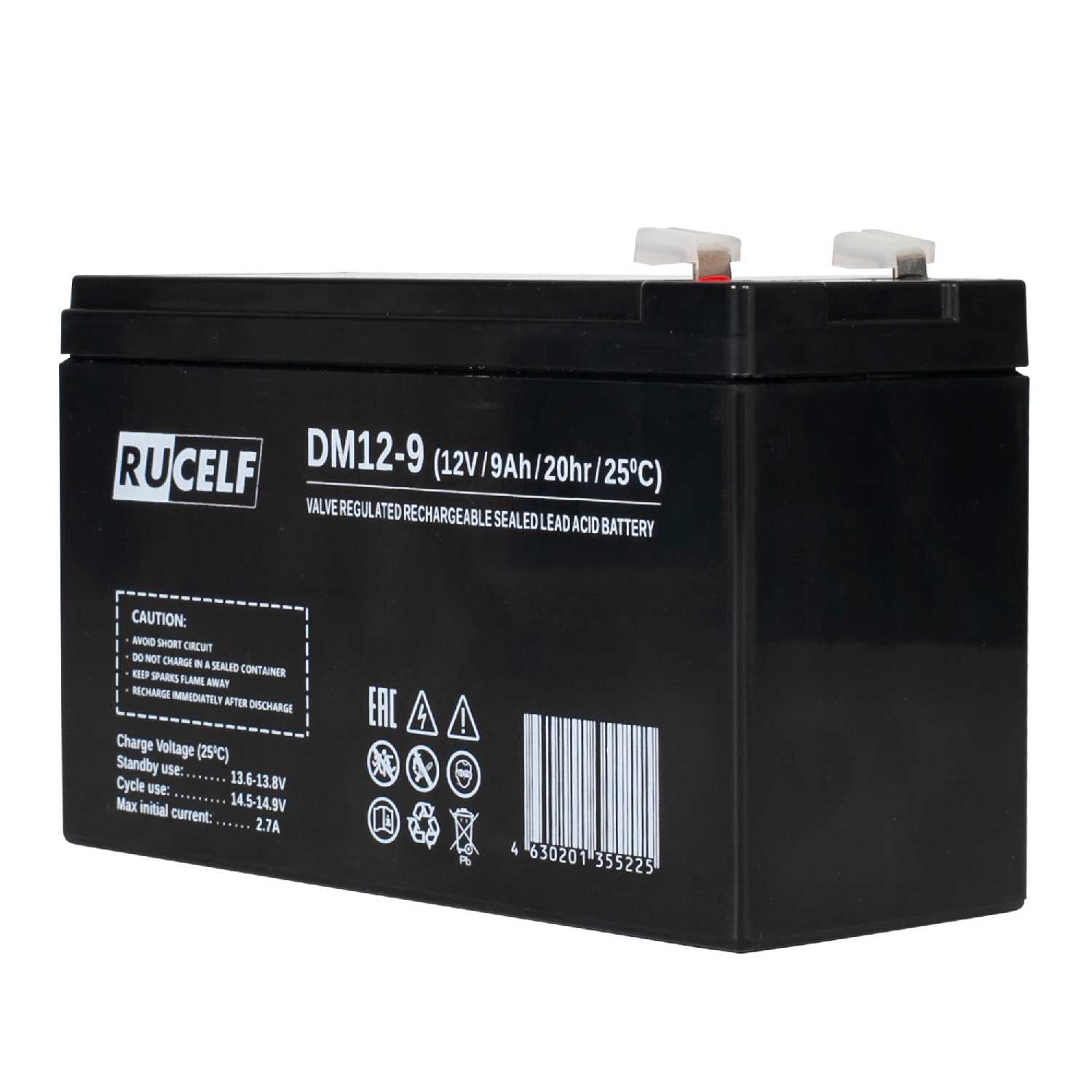 Аккумулятор свинцово-кислотный RUCELF DM12-9 12V 7Ah фотография 7