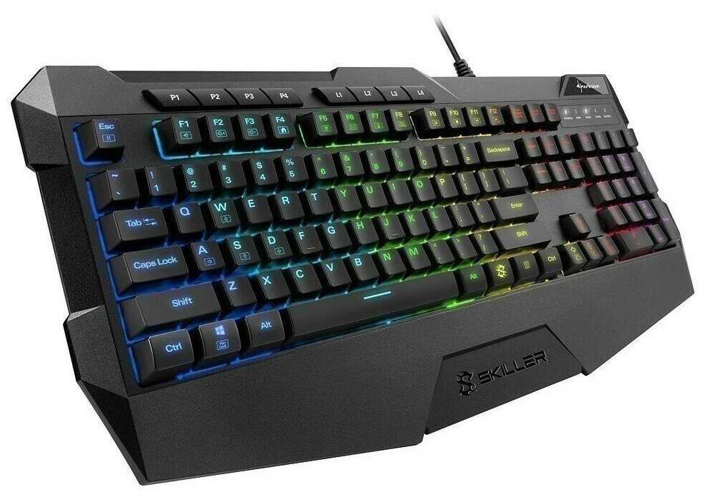 Sharkoon Skiller SGK4 Игровая клавиатура (резиновые колпачки, RGB подсветка, USB) фотография 17