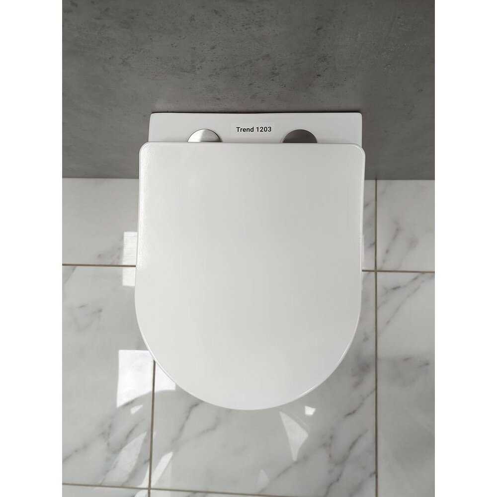 Инсталляция Grohe Solido 38811000 + унитаз Bloomix Trend 1203 безободковый с сиденьем фотография 14