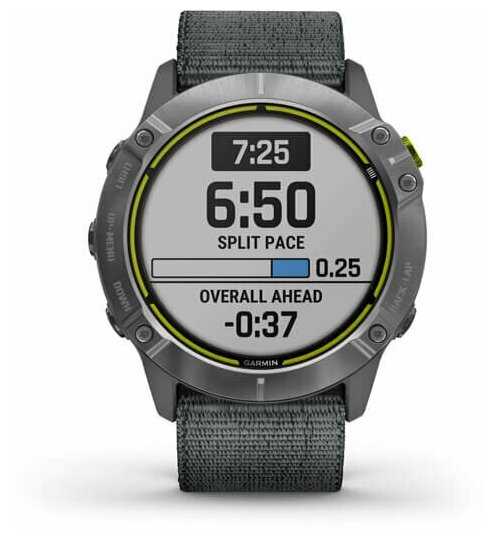 Garmin Enduro Steel стальной корпус с серым нейлоновым ремешком фотография 1