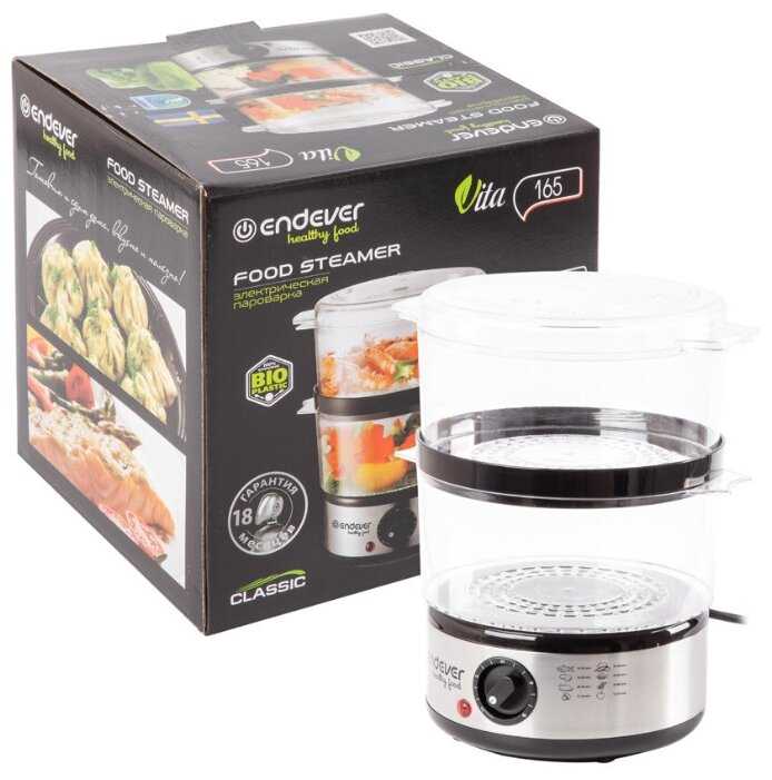 Пароварка электрическая Endever Vita-165 / 4,8л / 600 Вт / таймер фотография 8