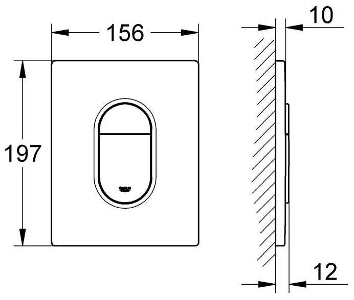 Кнопка смыва Grohe Arena Cosmopolitan 38844SH0 фотография 1