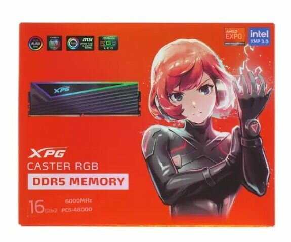 Модуль памяти ADATA 32GB DDR5 6000 DIMM XPG CASTER RGB Gaming Memory (AX5U6000C3016G-DCCARGY) фотография 8