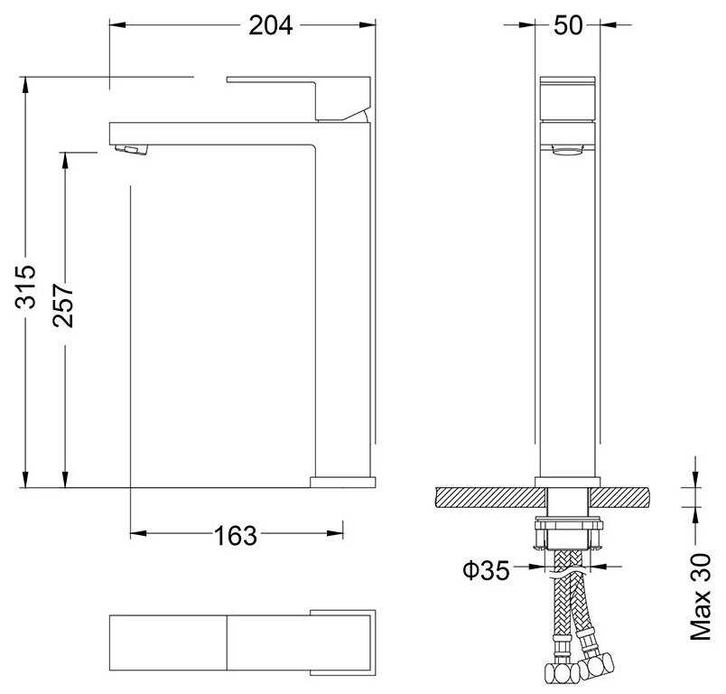 Смеситель для раковины (умывальника) Timo Selene 3011/17F, рычажный фотография 4
