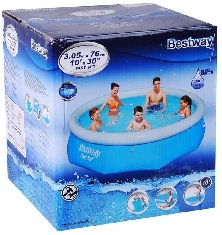 Бассейн BESTWAY с надувным бортом 305x76 см (57266) фотография 19