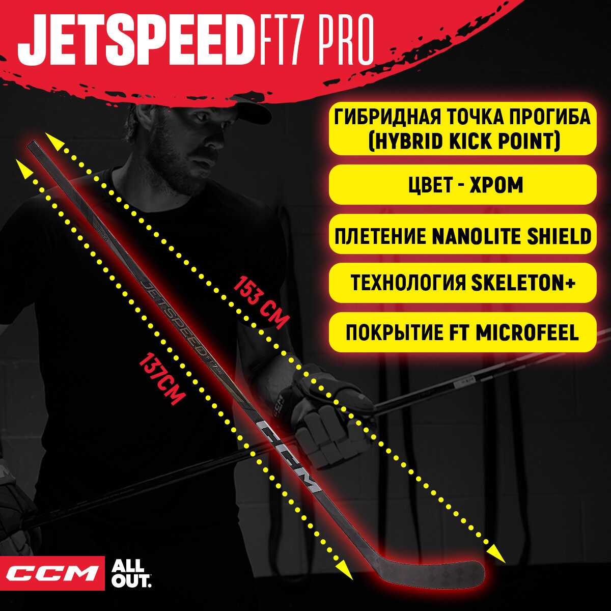 Клюшка хоккейная CCM JETSPEED FT7 PRO (HS) фотография 1