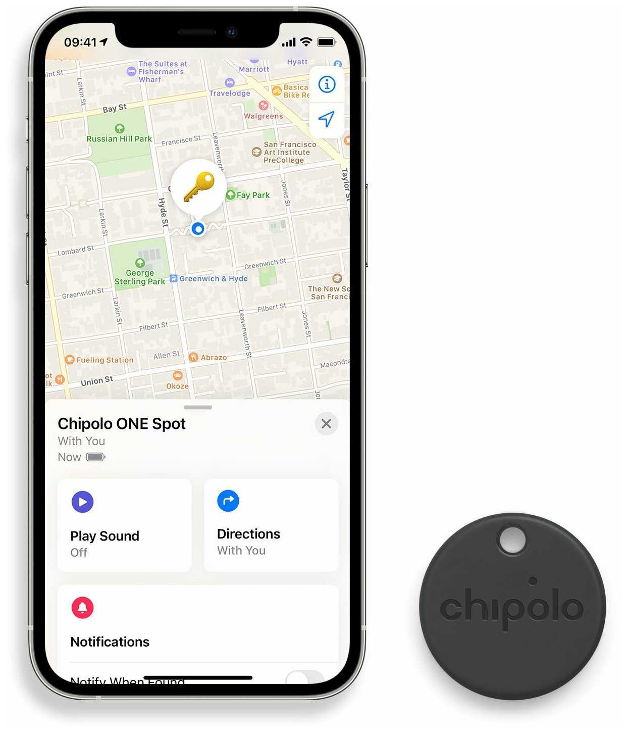 Комплект Chipolo Умной брелок Chipolo ONE Spot фотография 1
