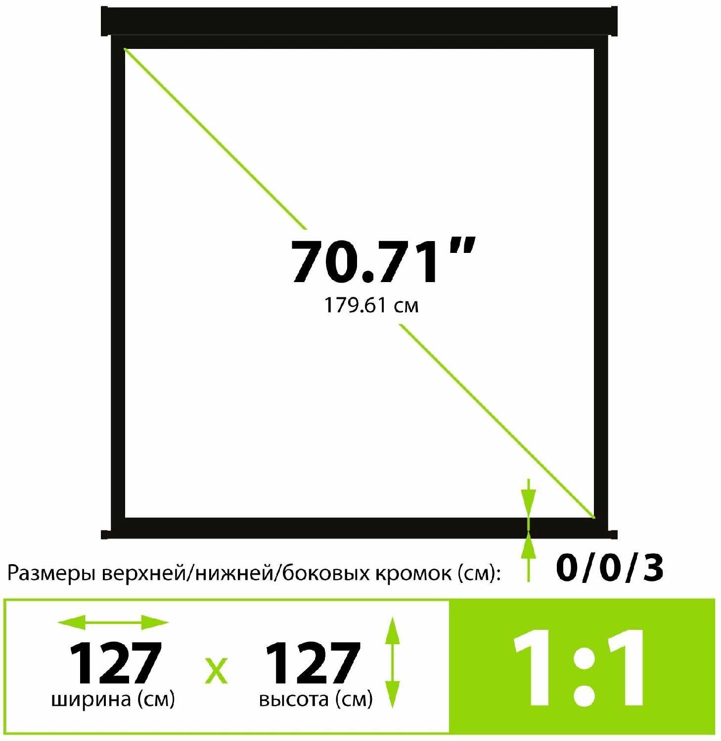 Рулонный cactus Wallscreen (CS-PSW-127X127) фотография 3