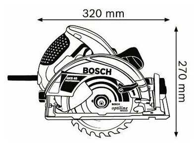 Дисковая пила аккумуляторная BOSCH GKS 65 фотография 1