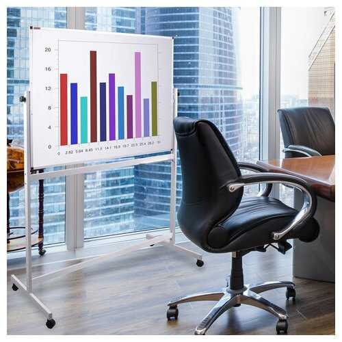 Доска магнитно-маркерная на стенде 100х150 см, 2-сторонняя, BRAUBERG, 238141 фотография 9