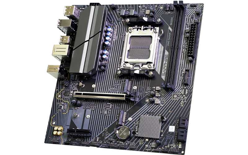 Материнская плата Sapphire B650M-E [mATX; 6+2+1(60A) цепи питания; 2x DDR5 (до 48GB); 2 слота SSD; без Wifi] фотография 3