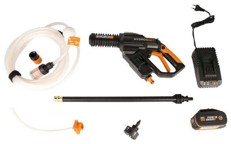 Мойка высокого давления бесщеточная WORX WG630E, 20В, 20 бар, 1*4,0 Ач и ЗУ фотография 6