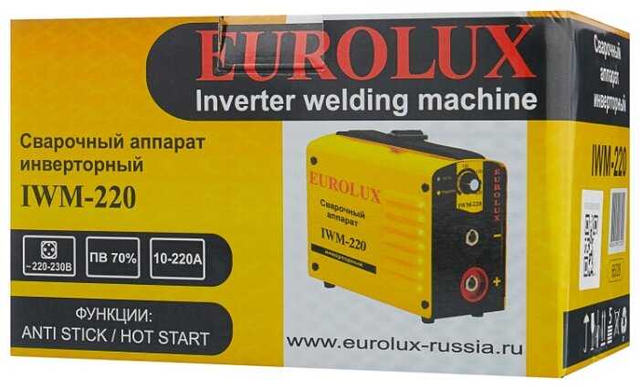 Сварочный аппарат Eurolux IWM-220 (MMA) фотография 4