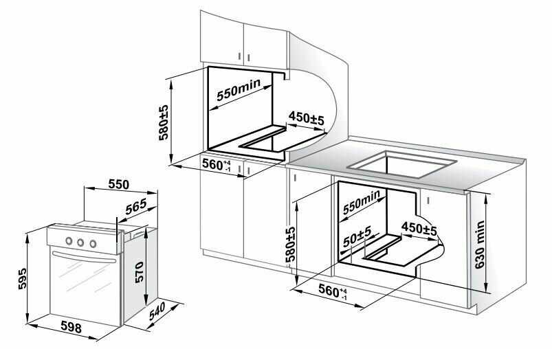 Газовый духовой шкаф GEFEST ДГЭ 601-01 + варочная панель СВН 2230 К11 фотография 4