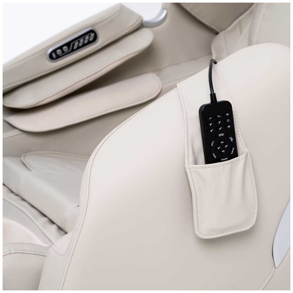 Массажное кресло GESS Optimus Pro бежевое, 6 автопрограмм, ручная настройка, Bluetooth и колонки фотография 3