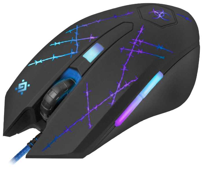 Игровая мышка для компьютера Defender Forced+кворик оптика 6 кнопок 3200 dpi фотография 4