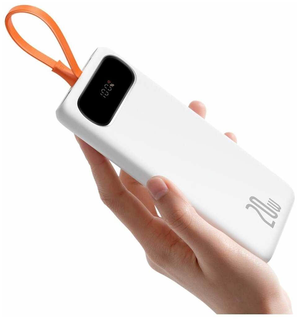 Портативный аккумулятор BASEUS Block Digital Display Quick Charge Power Bank 10000 mAh (20W) фотография 7