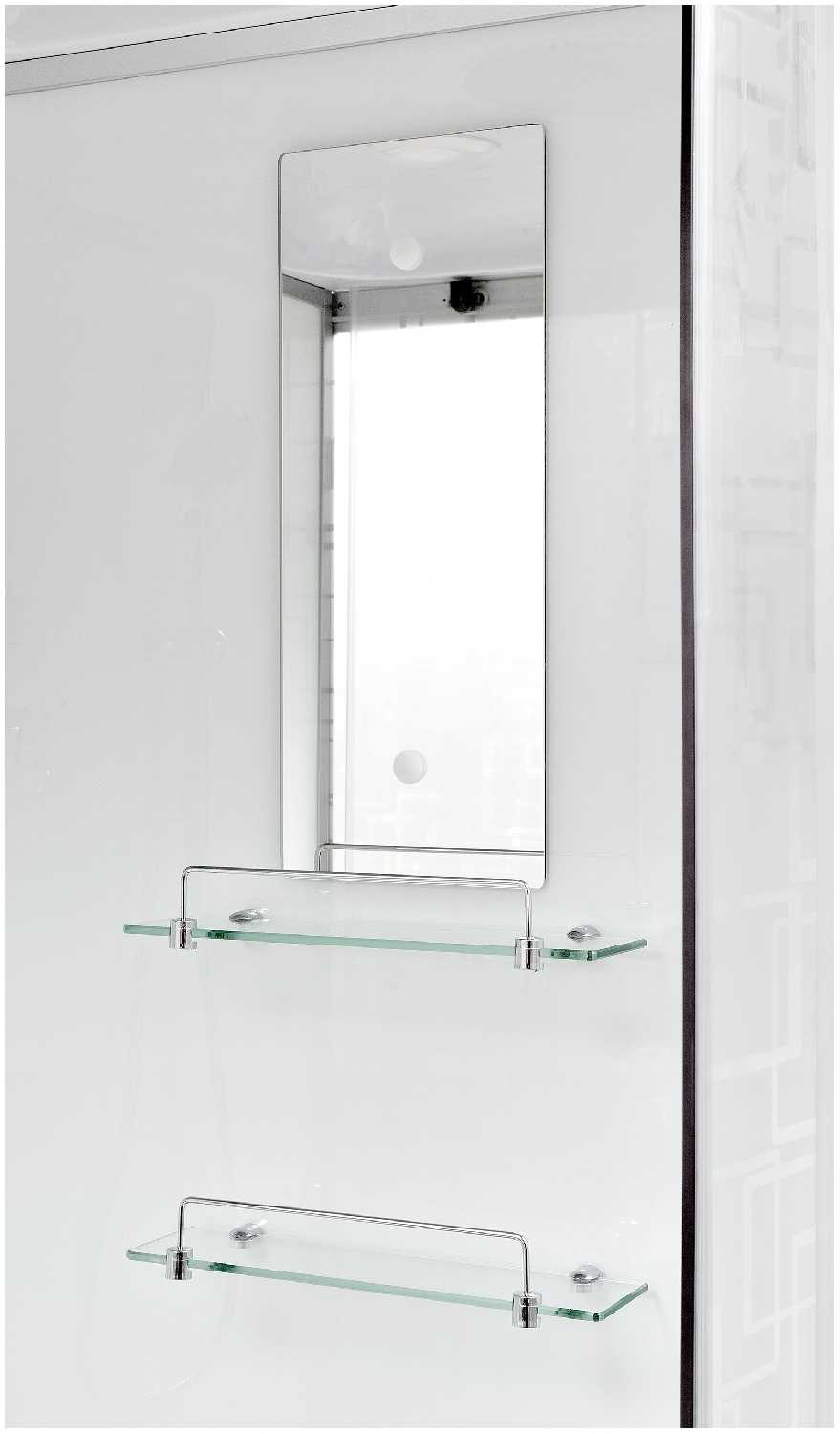 Душевая кабина Deto 4512 L N без крыши с подсветкой высокий поддон 120см*80см фотография 2