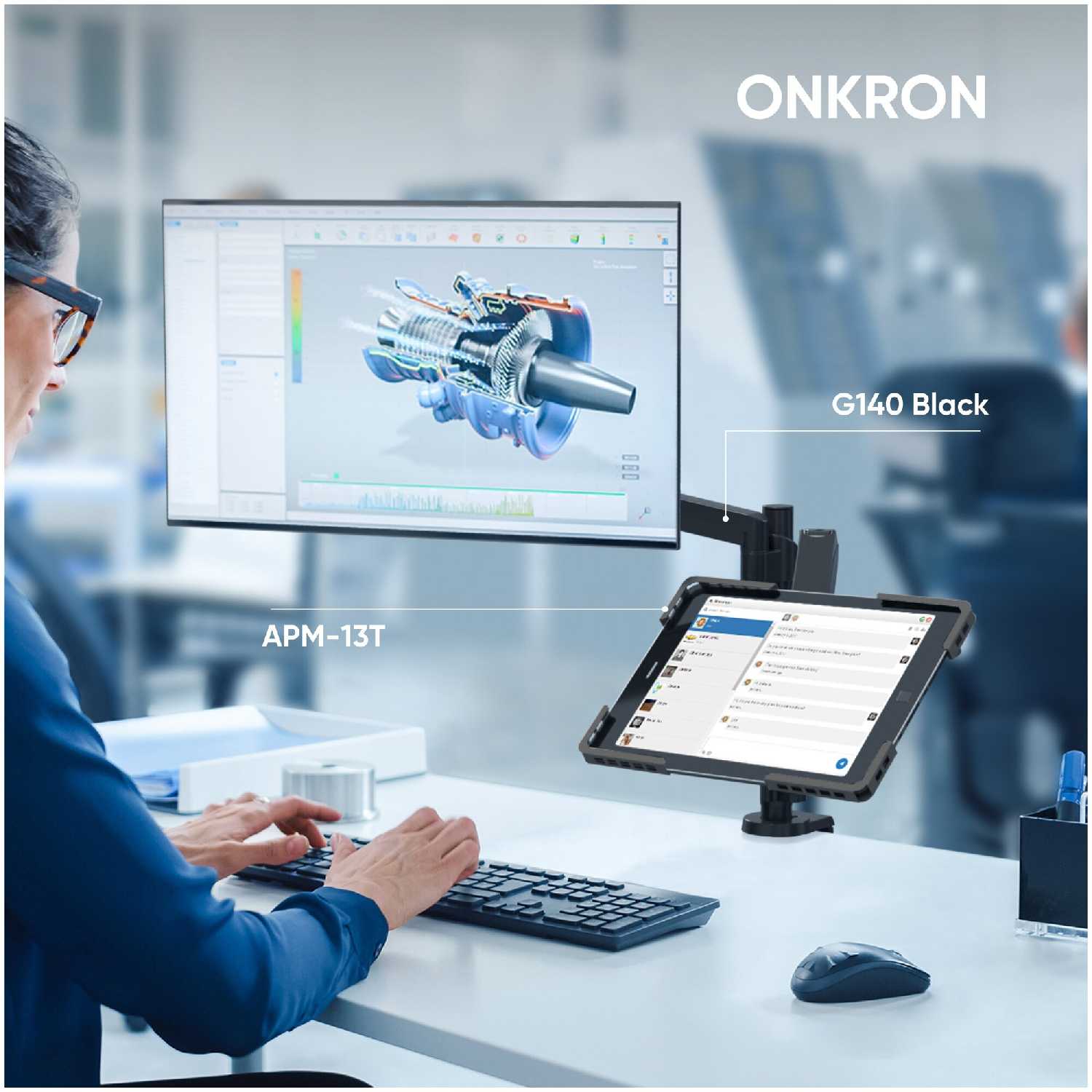 Универсальный держатель для планшета ONKRON APM-13T фотография 1