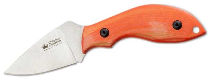 Нож фиксированный Kizlyar Supreme Hammy Niolox, Orange G10, Leather Shealth с чехлом