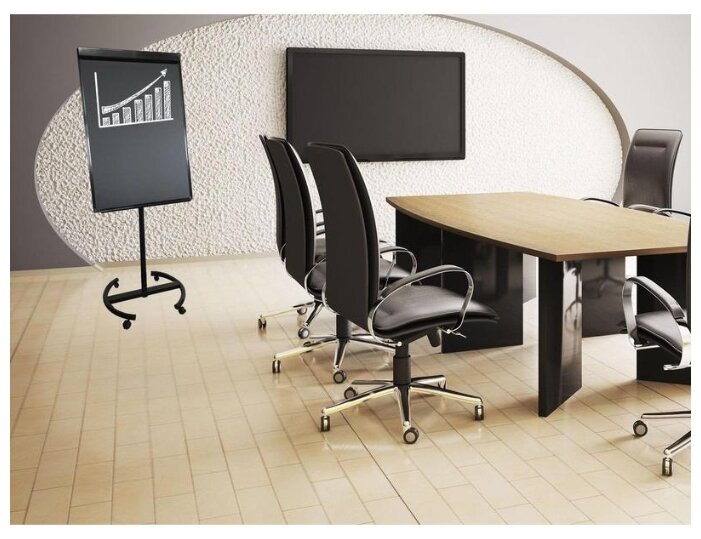 Доска-флипчарт магнитно-меловая Attache Loft на колесах 827606 100х70 см фотография 3