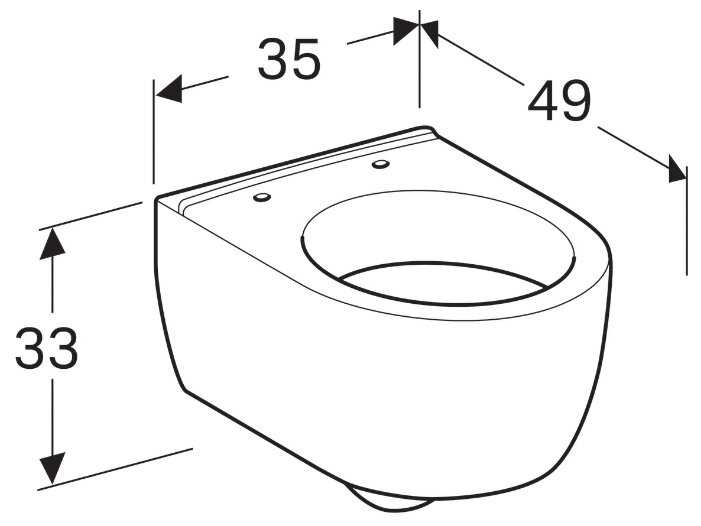 Чаша унитаза подвесная GEBERIT iCon 204030000 с горизонтальным выпуском фотография 8