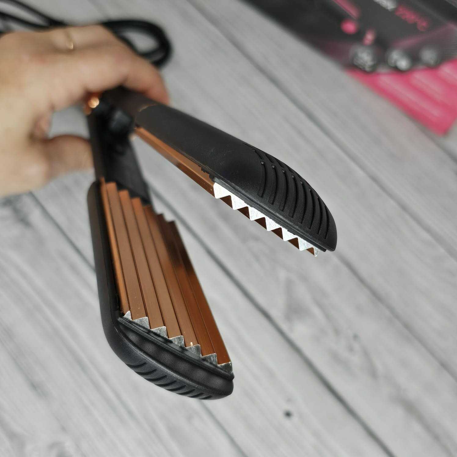 Щипцы-гофре Плойка гофре для завивки волос фотография 13