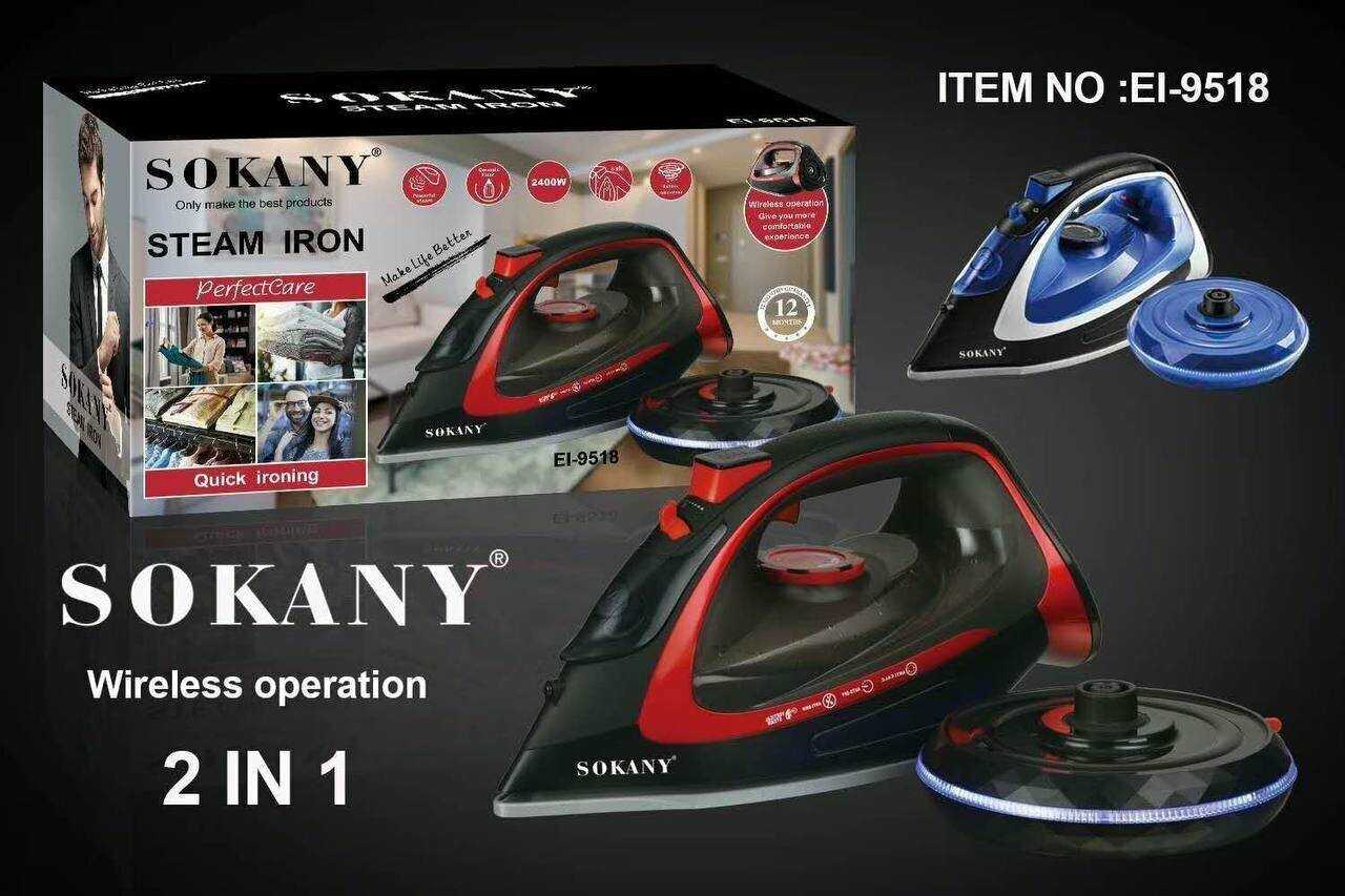 Беспроводной утюг Sokany EL-9518 фотография 12