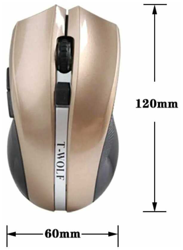 Беспроводная бесшумная компьютерная мышь T-WOLF Q5 фотография 9