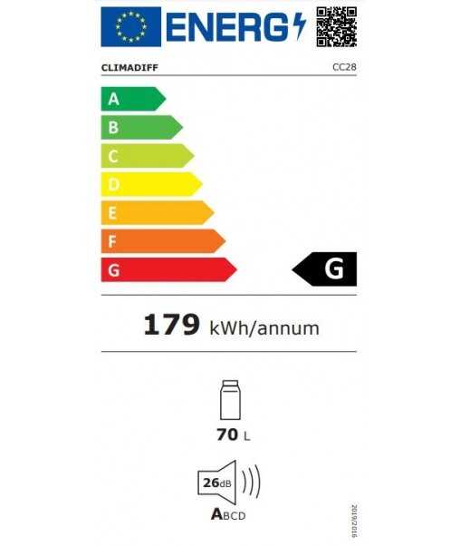 Монотемпературный винный шкаф Climadiff CC28 фотография 7
