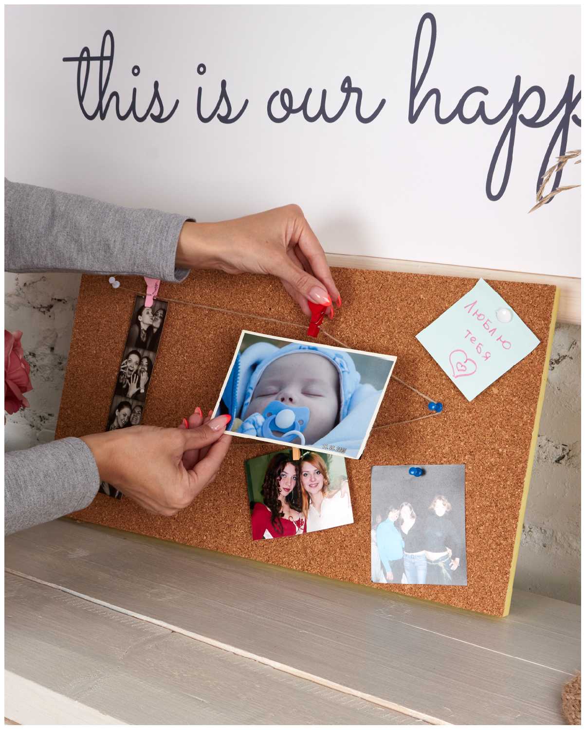 Пробковая доска Doski4you на стену 46х28см для заметок и декора дома и офиса фотография 4