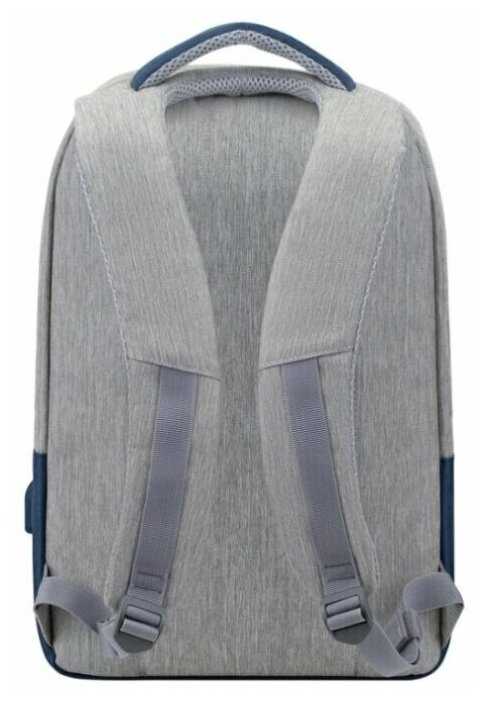 RIVACASE 7562grey/darkblue. Рюкзак для ноутбука с защитой от краж 15,6 ' фотография 5