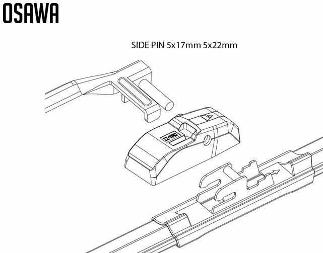 Комплект зимних щеток Osawa для BMW 5 серия (Side Pin) фотография 4