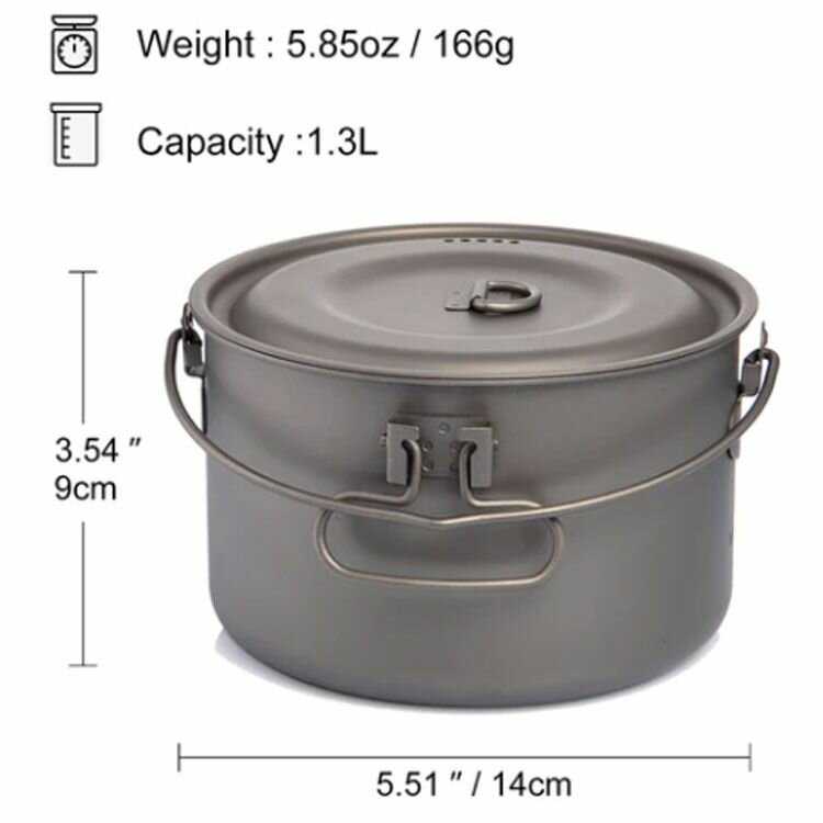 Посуда для пикника Widesea Котелок с крышкой фотография 6