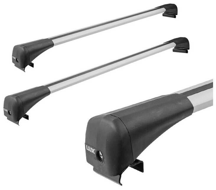 Багажник на крышу Lux Bridge для Mitsubishi Outlander 3 2012-2020, серебристый 110-110