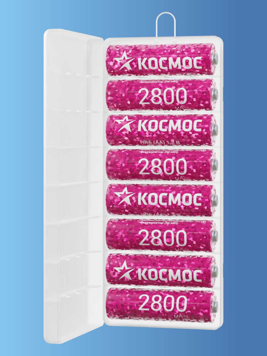 Аккумуляторные батарейки АА Космос 2800 mAh (12 шт.) фотография 1