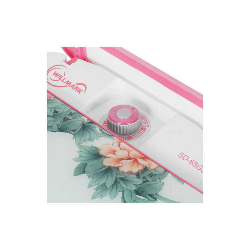 Центрифуга WILLMARK SD-68GS (загрузка белья 6.8кг, стеклянная крышка, 1300 об./мин.) фотография 6